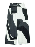 ISSEY MIYAKE イッセイミヤケ プリントワイドパンツ 1 モノトーン