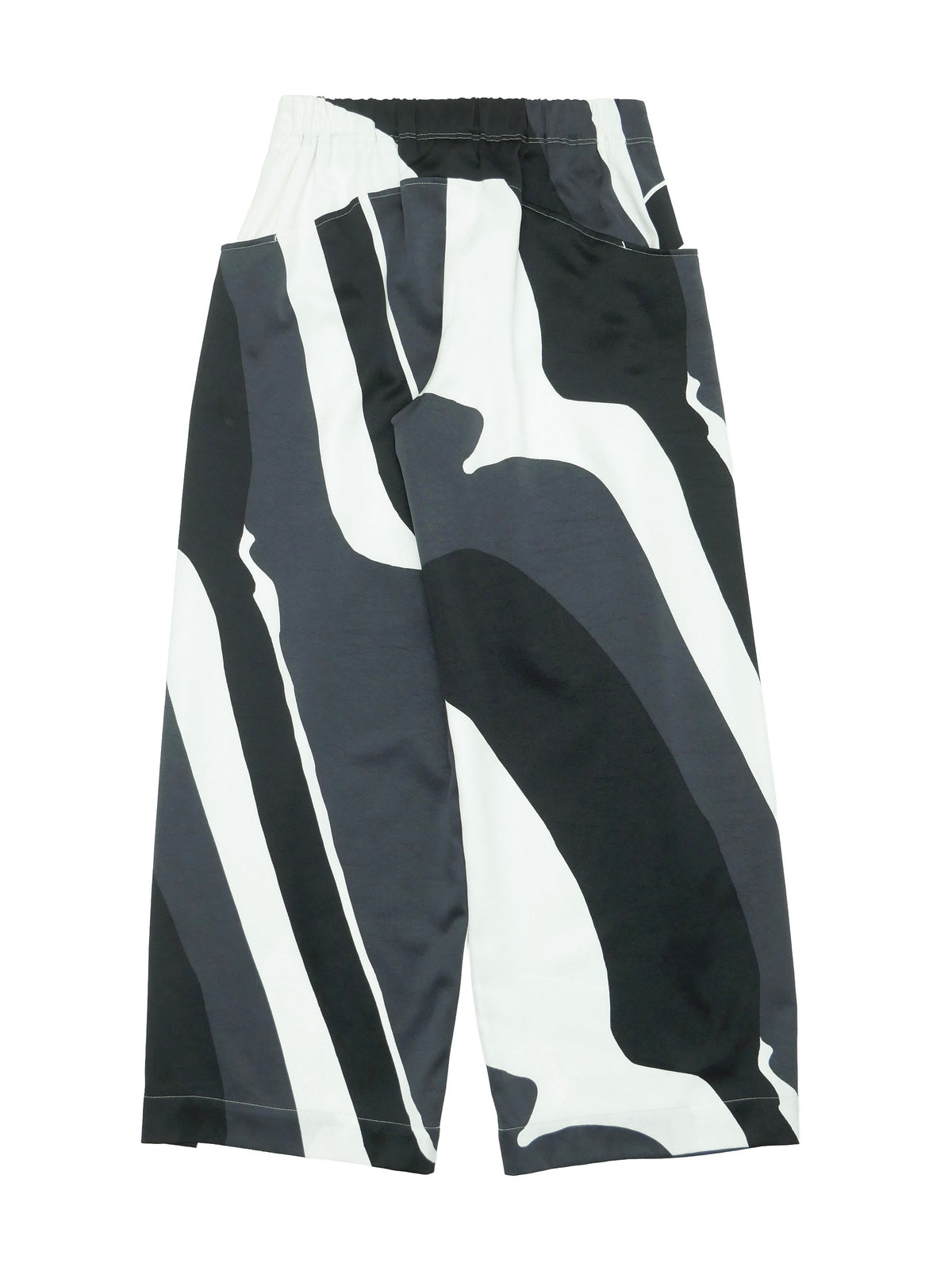 ISSEY MIYAKE イッセイミヤケ プリントワイドパンツ 1 モノトーン