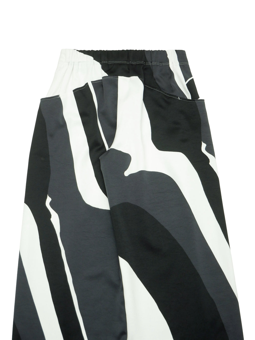 ISSEY MIYAKE イッセイミヤケ プリントワイドパンツ 1 モノトーン
