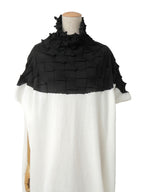 ISSEY MIYAKE イッセイミヤケ 22SS ニットチュニック 2 ブラック×ホワイト