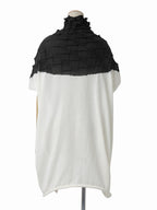 ISSEY MIYAKE イッセイミヤケ 22SS ニットチュニック 2 ブラック×ホワイト