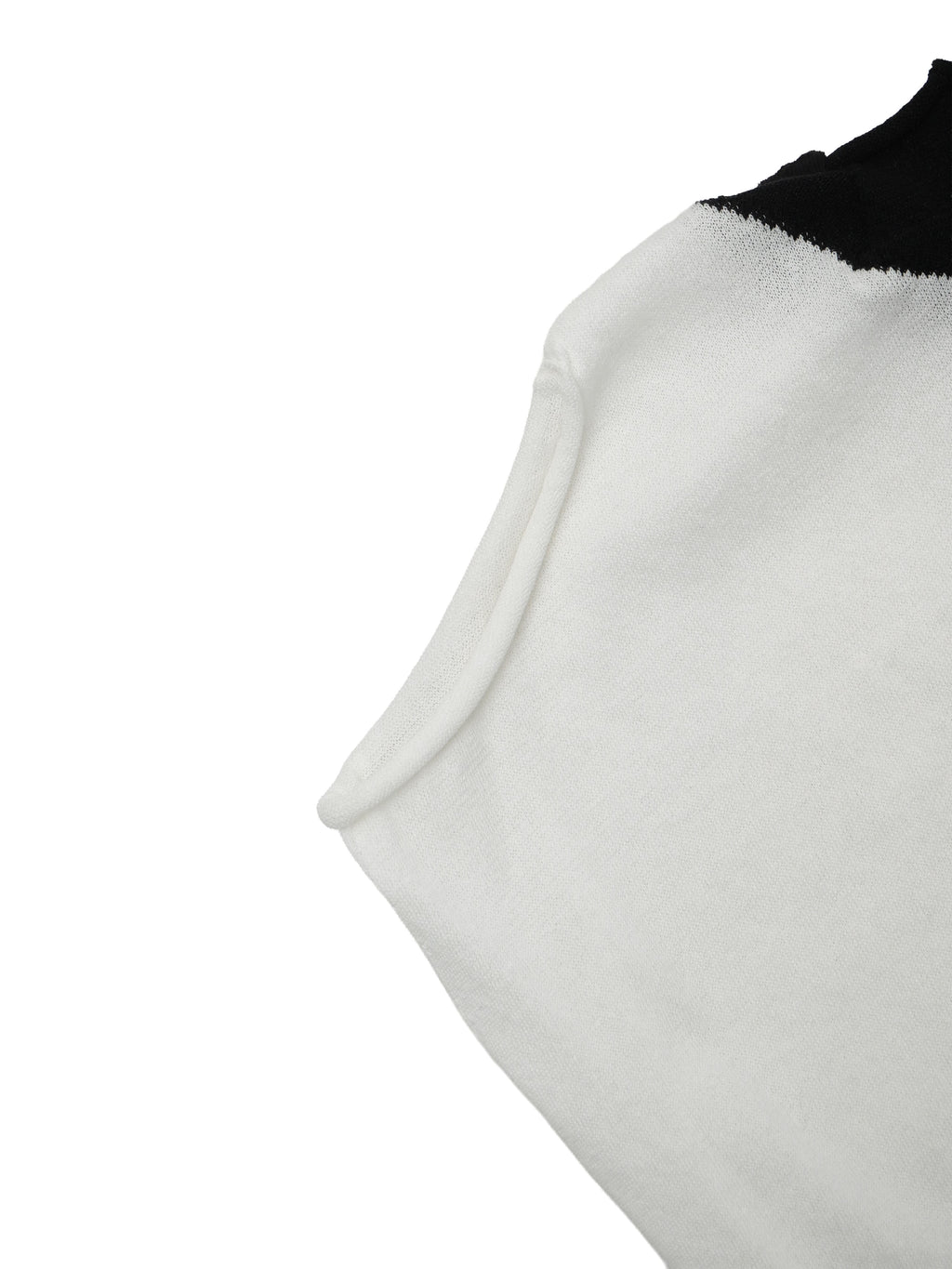 ISSEY MIYAKE イッセイミヤケ 22SS ニットチュニック 2 ブラック×ホワイト