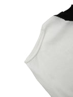 ISSEY MIYAKE イッセイミヤケ 22SS ニットチュニック 2 ブラック×ホワイト
