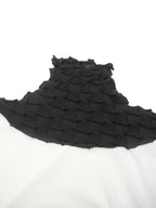 ISSEY MIYAKE イッセイミヤケ 22SS ニットチュニック 2 ブラック×ホワイト