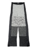 ISSEY MIYAKE イッセイミヤケ プリーツパンツ マーブルプリント M ブラック×ホワイト
