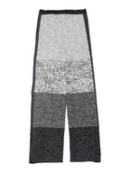 ISSEY MIYAKE イッセイミヤケ プリーツパンツ マーブルプリント M ブラック×ホワイト
