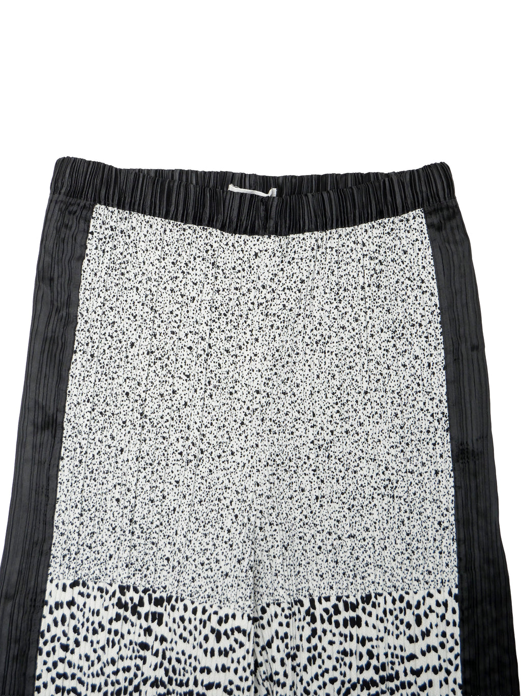 ISSEY MIYAKE イッセイミヤケ プリーツパンツ マーブルプリント M ブラック×ホワイト