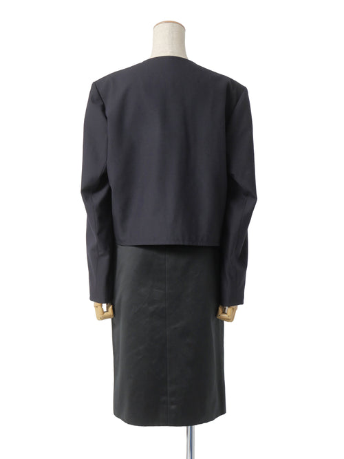 80-90s Yves Saint Laurent rive gauche DEAD STOCK イヴサンローラン ショートジャケット×タイトスカート セットアップ 38