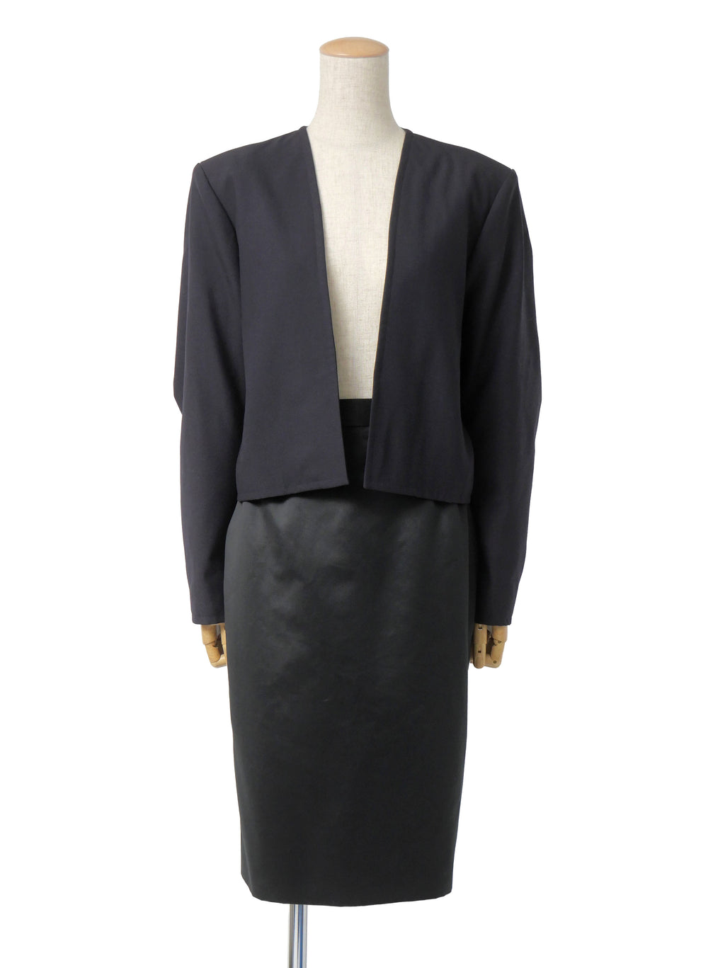 80-90s Yves Saint Laurent rive gauche DEAD STOCK イヴサンローラン ショートジャケット×タイトスカート セットアップ 38
