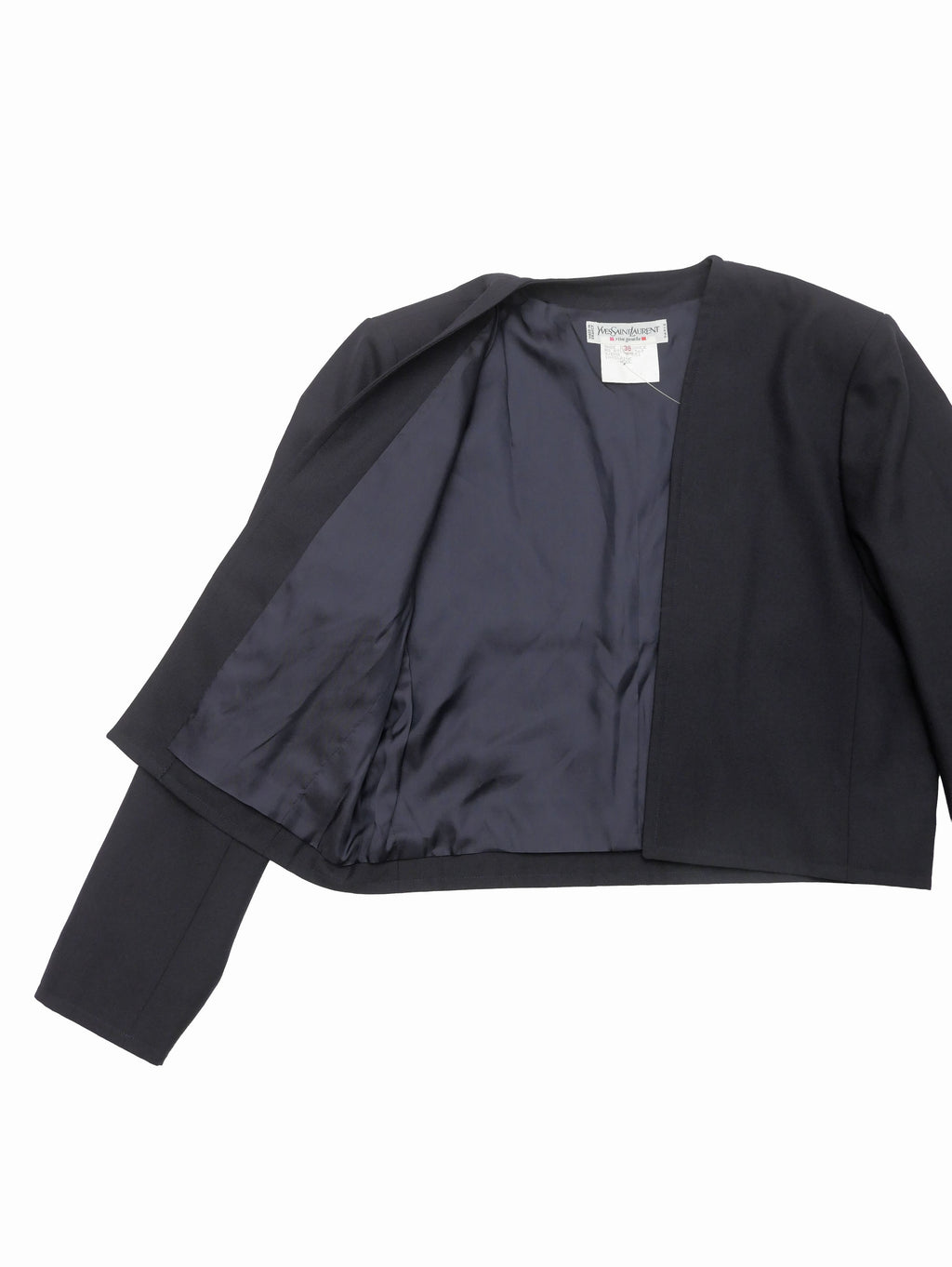 80-90s Yves Saint Laurent rive gauche DEAD STOCK イヴサンローラン ショートジャケット×タイトスカート セットアップ 38