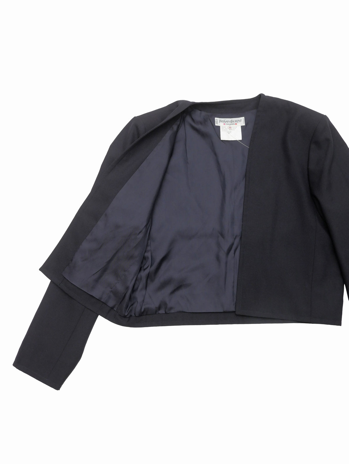 80-90s Yves Saint Laurent rive gauche DEAD STOCK イヴサンローラン ショートジャケット×タイトスカート セットアップ 38