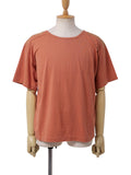 80s ヴィンテージ 筆タグ ISSEY MIYAKE MEN イッセイミヤケ ラバー装飾 半袖Tシャツ F オレンジ