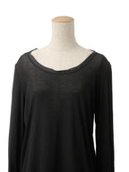 ISSEY MIYAKE イッセイミヤケ 長袖シアートップス カットオフ 2 ブラック