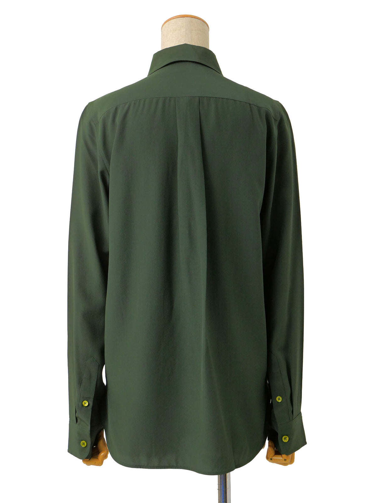 CELINE by Phoebe Philo セリーヌ フィービー期 シルクシャツ 38 グリーン