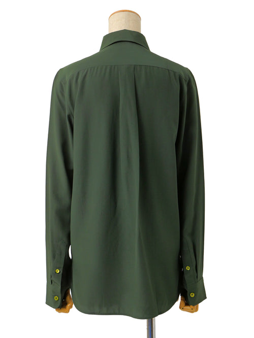 CELINE by Phoebe Philo セリーヌ フィービー期 シルクシャツ 38 グリーン