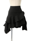BALENCIAGA by Nicolas Ghesquiere バレンシアガ 二コラ期 アシンメトリー ラッフルフリル スカート 38 ブラック