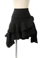 BALENCIAGA by Nicolas Ghesquiere バレンシアガ 二コラ期 アシンメトリー ラッフルフリル スカート 38 ブラック