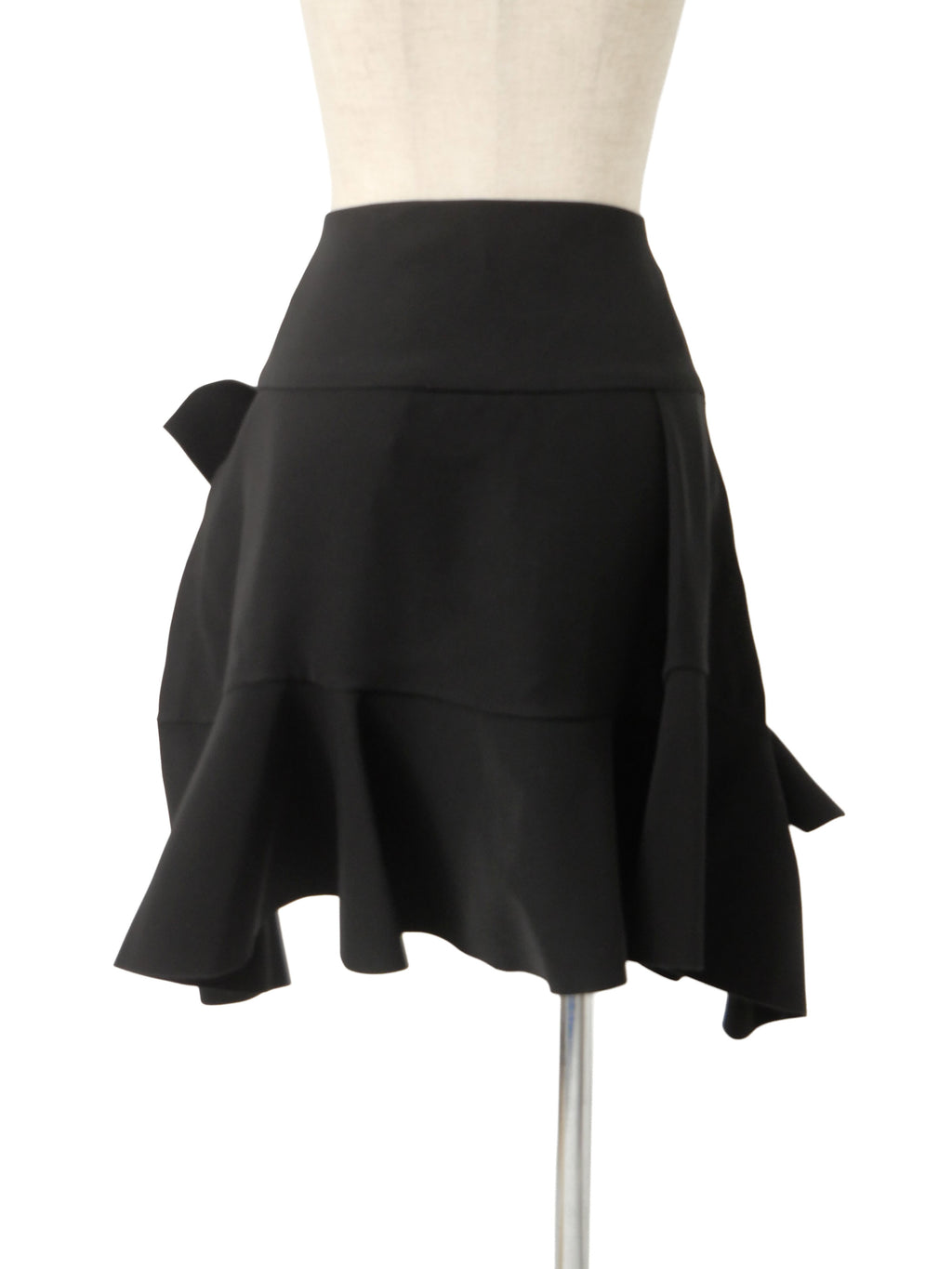 BALENCIAGA by Nicolas Ghesquiere バレンシアガ 二コラ期 アシンメトリー ラッフルフリル スカート 38 ブラック