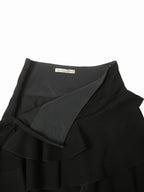 BALENCIAGA by Nicolas Ghesquiere バレンシアガ 二コラ期 アシンメトリー ラッフルフリル スカート 38 ブラック