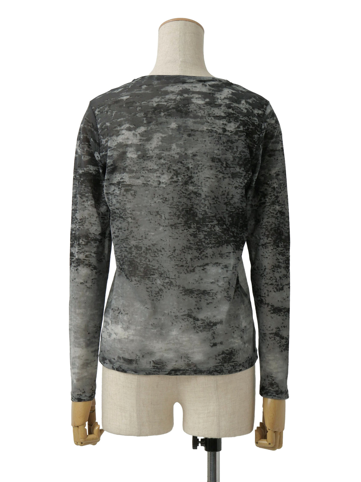 ISSEY MIYAKE イッセイミヤケ パワーネット 長袖トップス グラデーション グレー×ブラック