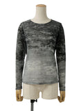 ISSEY MIYAKE イッセイミヤケ パワーネット 長袖トップス グラデーション グレー×ブラック