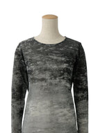 ISSEY MIYAKE イッセイミヤケ パワーネット 長袖トップス グラデーション グレー×ブラック