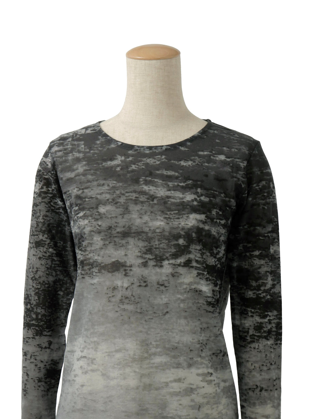 ISSEY MIYAKE イッセイミヤケ パワーネット 長袖トップス グラデーション グレー×ブラック