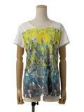 ISSEY MIYAKE イッセイミヤケ プリントTシャツ 半袖 2 ホワイト