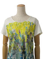 ISSEY MIYAKE イッセイミヤケ プリントTシャツ 半袖 2 ホワイト