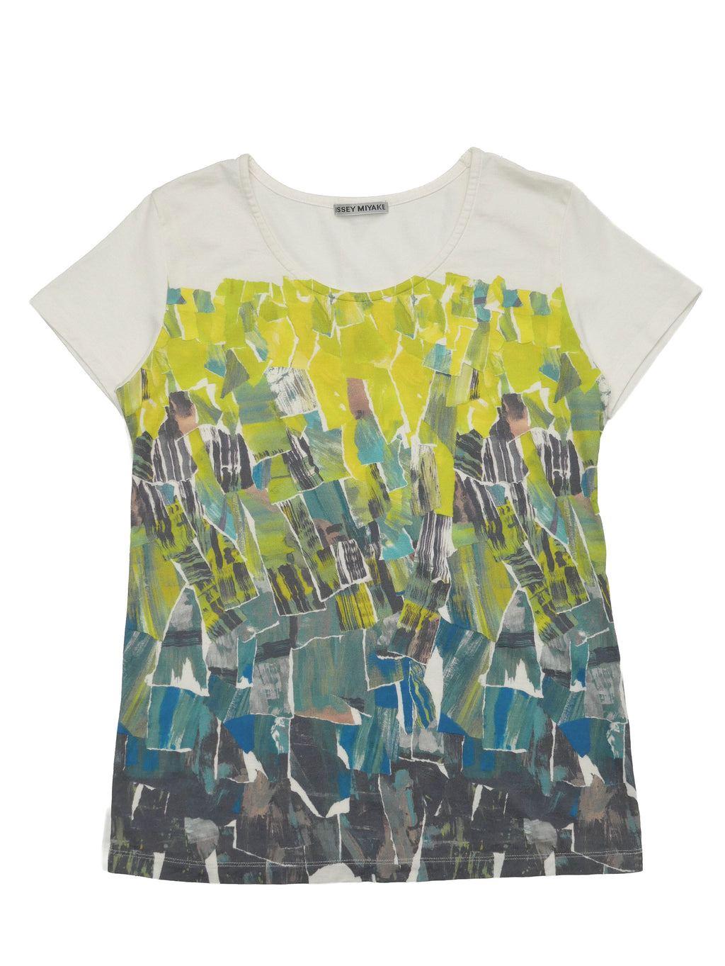 ISSEY MIYAKE イッセイミヤケ プリントTシャツ 半袖 2 ホワイト
