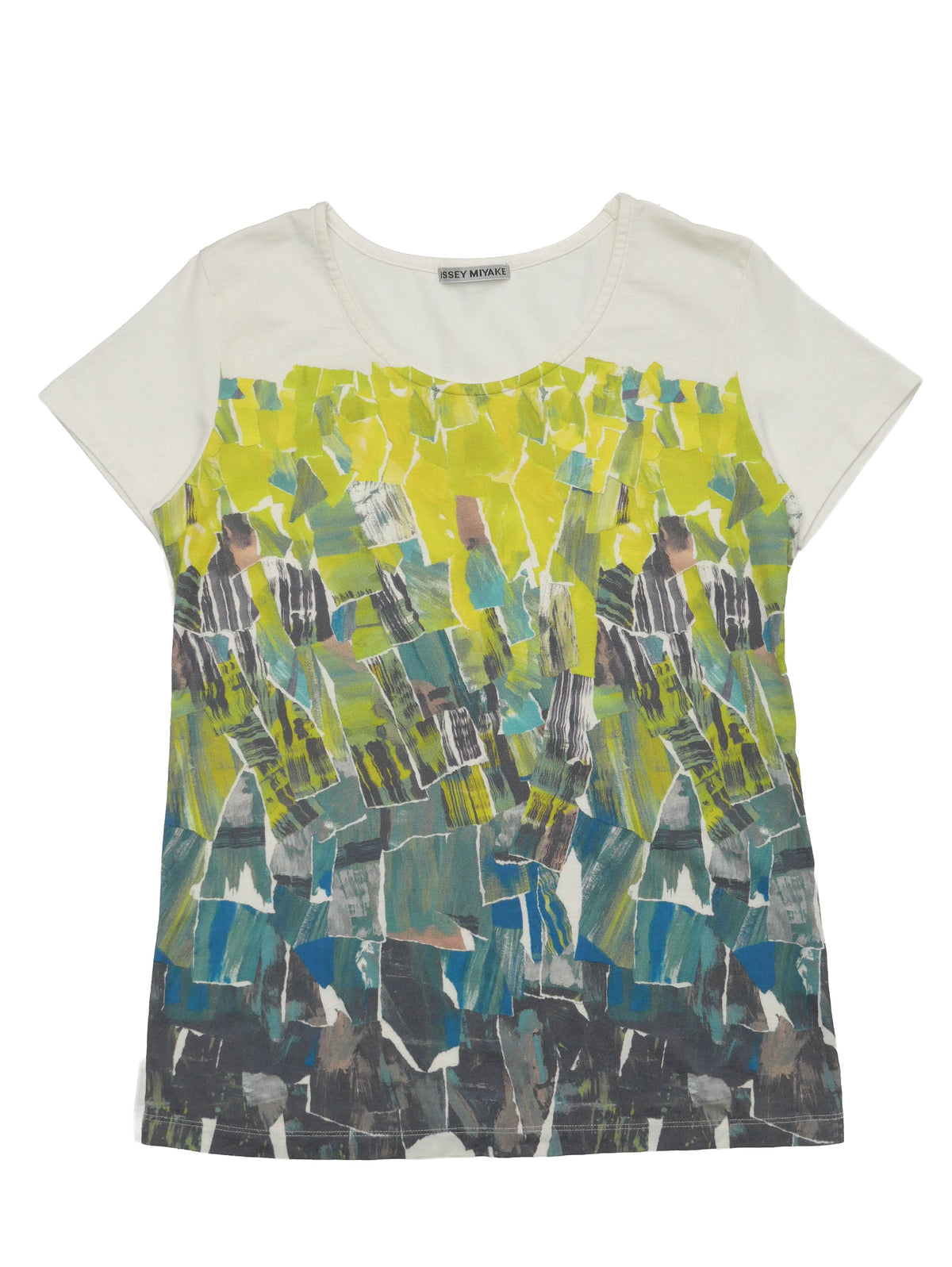 ISSEY MIYAKE イッセイミヤケ プリントTシャツ 半袖 2 ホワイト