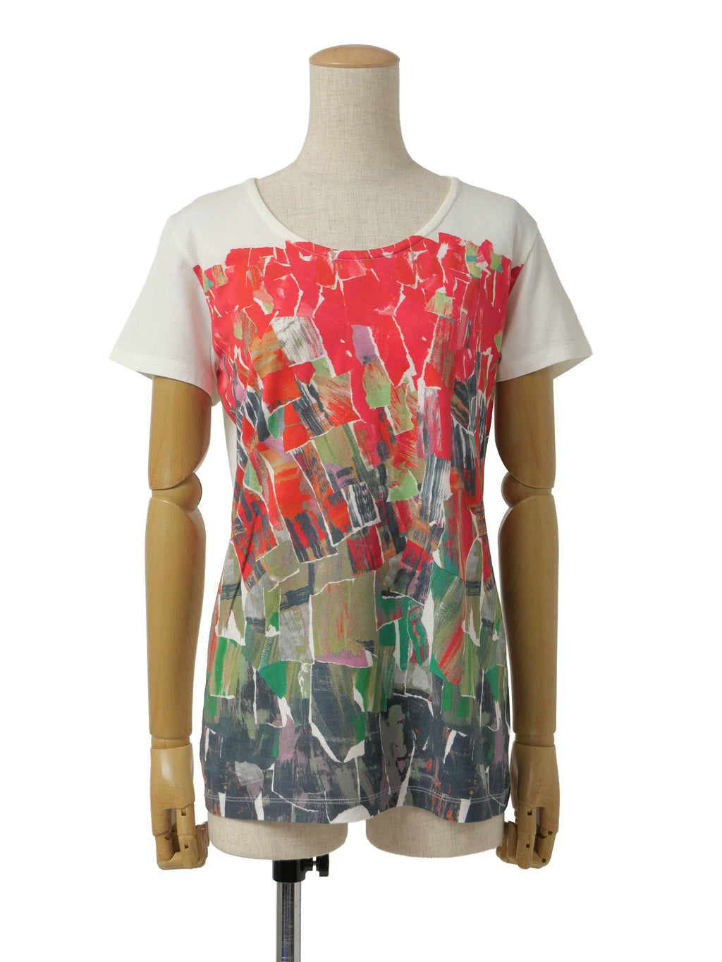 ISSEY MIYAKE イッセイミヤケ プリントTシャツ 半袖 2 ホワイト