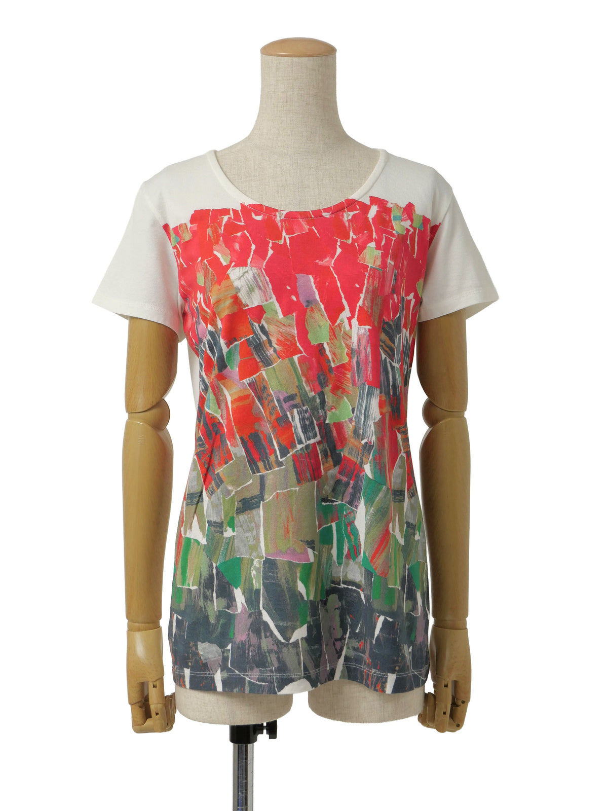 ISSEY MIYAKE イッセイミヤケ プリントTシャツ 半袖 2 ホワイト