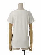 ISSEY MIYAKE イッセイミヤケ プリントTシャツ 半袖 2 ホワイト