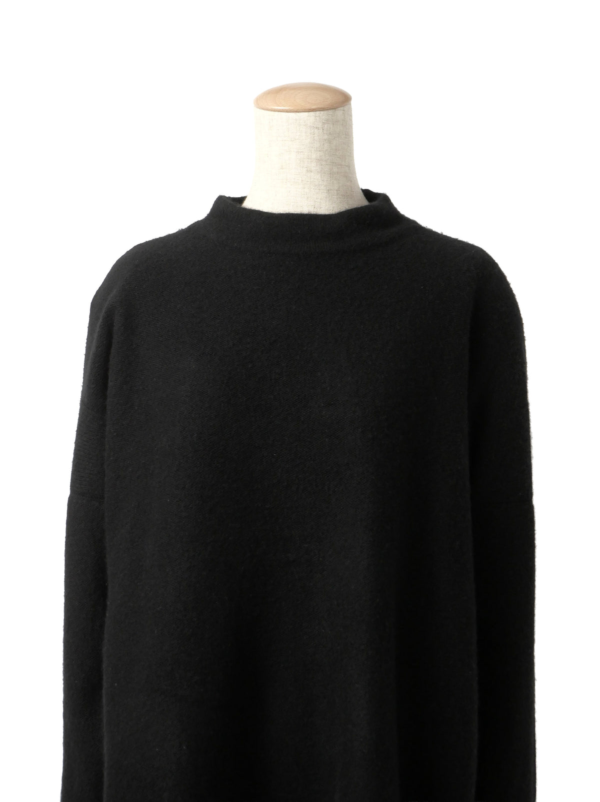 ISSEY MIYAKE イッセイミヤケ カシミヤ モックネック ニットセーター 2 ブラック