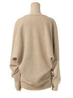 ISSEY MIYAKE イッセイミヤケ HAND IN HAND カットアウト ウールニットセーター 2 ベージュ
