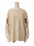 ISSEY MIYAKE イッセイミヤケ HAND IN HAND カットアウト ウールニットセーター 2 ベージュ