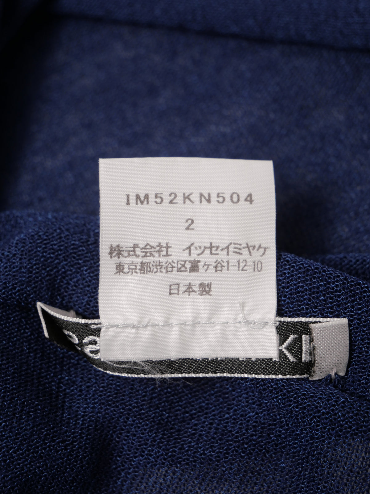 ISSEY MIYAKE イッセイミヤケ ボートネック 長袖ニットセーター シアートップス 2 ネイビー