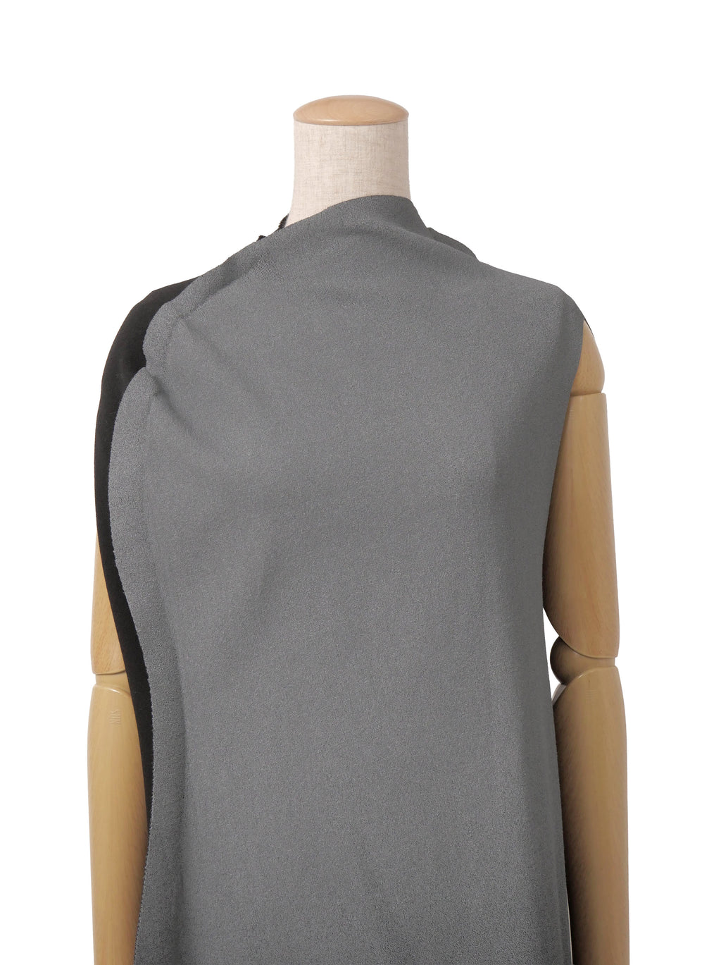 ISSEY MIYAKE A-POC INSIDE イッセイミヤケ 23SS グラデーション 変形 ロングニットワンピース 2 グレー×ブラック