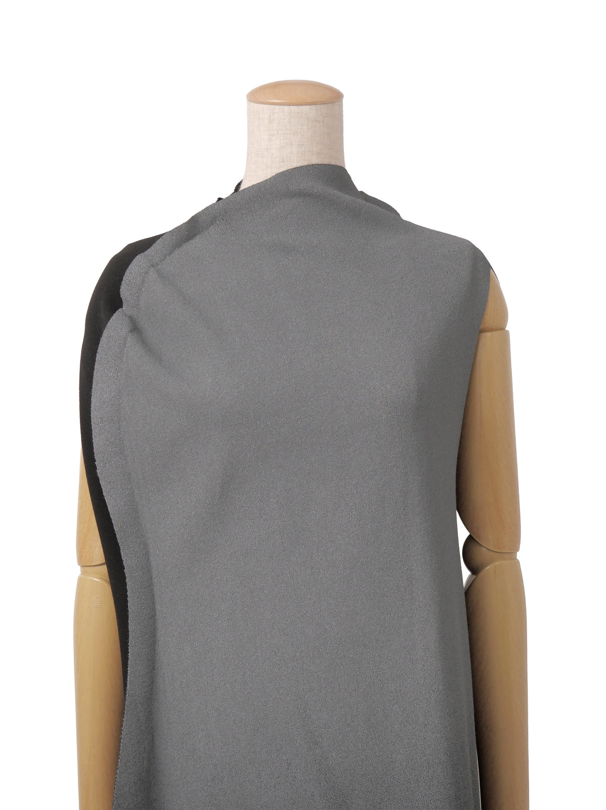 ISSEY MIYAKE A-POC INSIDE イッセイミヤケ 23SS グラデーション 変形 ロングニットワンピース 2 グレー×ブラック