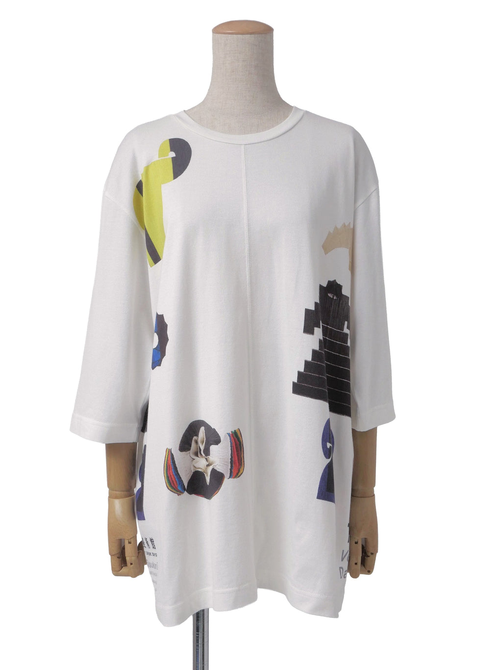 イッセイミヤケ MIYAKE ISSEY展 限定 ユニセックス プリントTシャツ 2 ホワイト