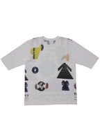 イッセイミヤケ MIYAKE ISSEY展 限定 ユニセックス プリントTシャツ 2 ホワイト