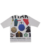 イッセイミヤケ MIYAKE ISSEY展 限定 ユニセックス プリントTシャツ 2 ホワイト