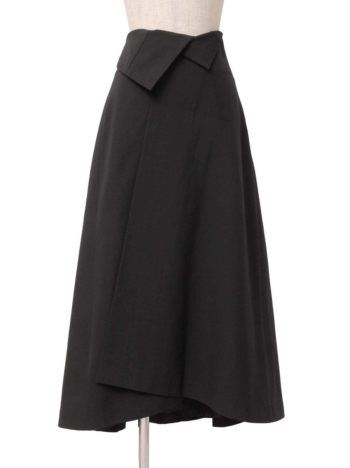 90s COMME des GARCONS コムデギャルソン 変形ロングスカート アシンメトリー M ブラック