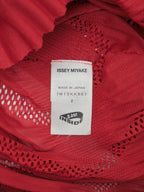 ISSEY MIYAKE A-POC INSIDE イッセイミヤケ プリーツ メッシュ 変形ブラウス 2 レッド
