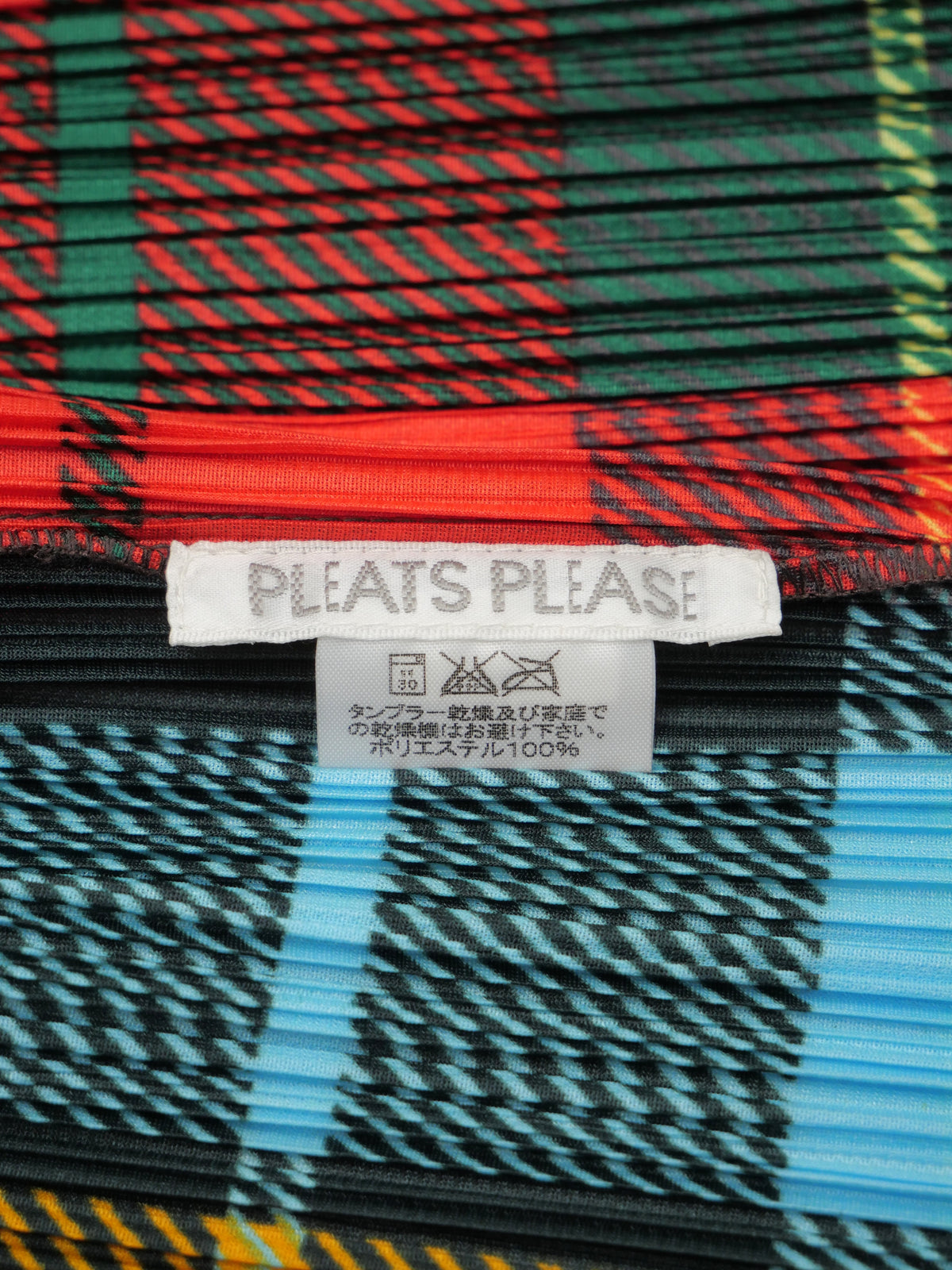 PLEATS PLEASE ISSEY MIYAKE プリーツプリーズ チェック柄 パッチワークプリント 長袖シャツ 4