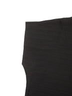 ISSEY MIYAKE イッセイミヤケ スクエアネック ワンピース ボーダー柄 2 ブラック