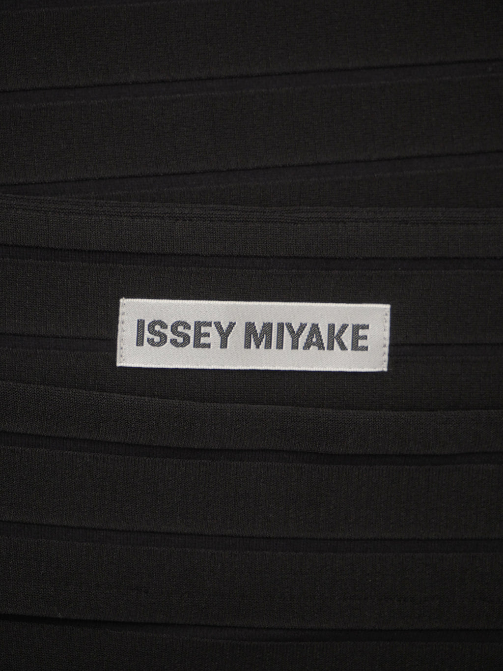 ISSEY MIYAKE イッセイミヤケ スクエアネック ワンピース ボーダー柄 2 ブラック