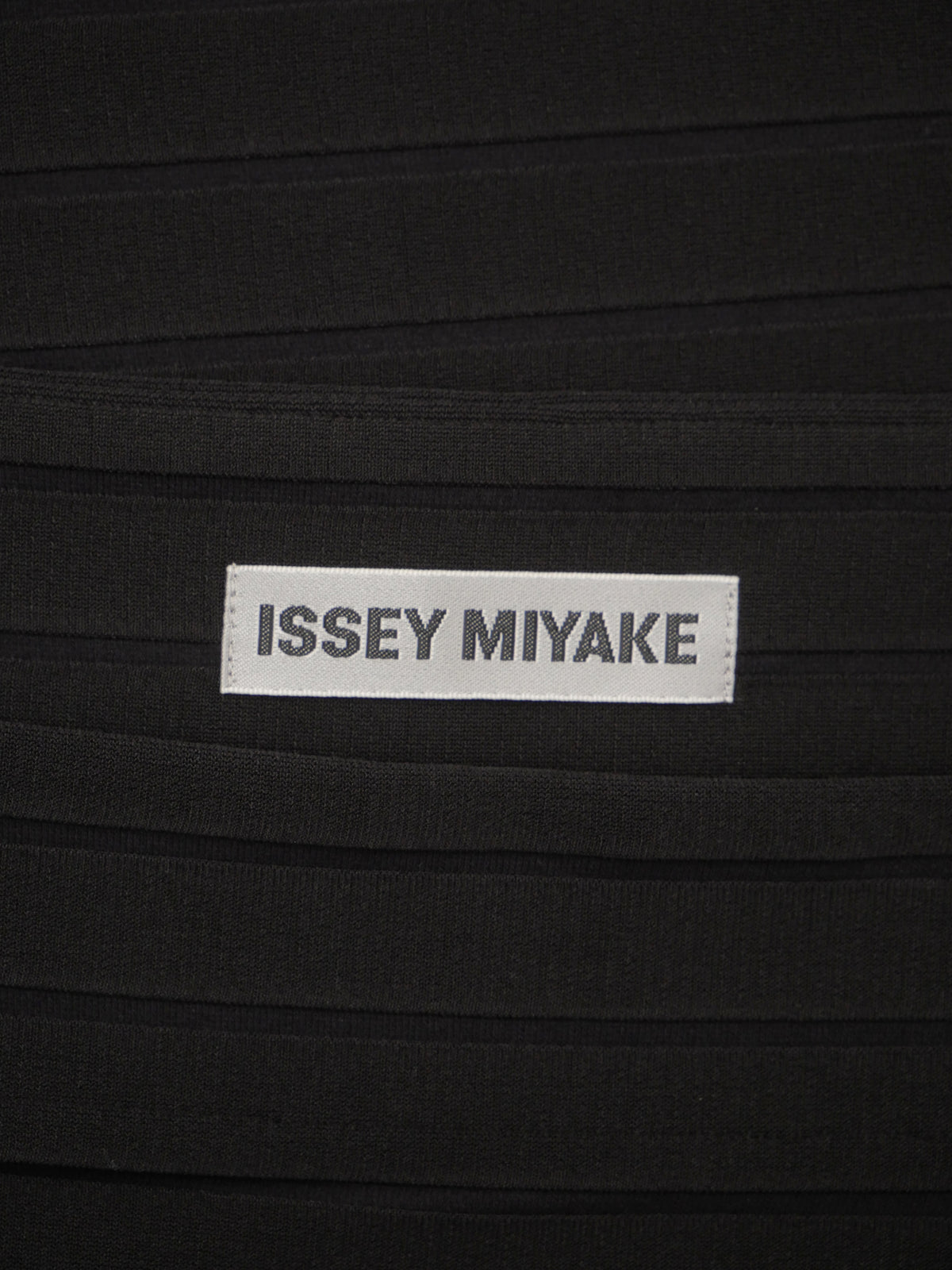 ISSEY MIYAKE イッセイミヤケ スクエアネック ワンピース ボーダー柄 2 ブラック