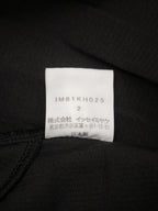 ISSEY MIYAKE イッセイミヤケ スクエアネック ワンピース ボーダー柄 2 ブラック